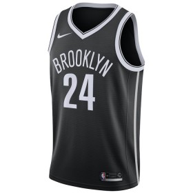 Muške NBA Dres Brooklyn Nets Cameron Thomas 24 Nike 2022-23 Icon Edition Crno Swingman